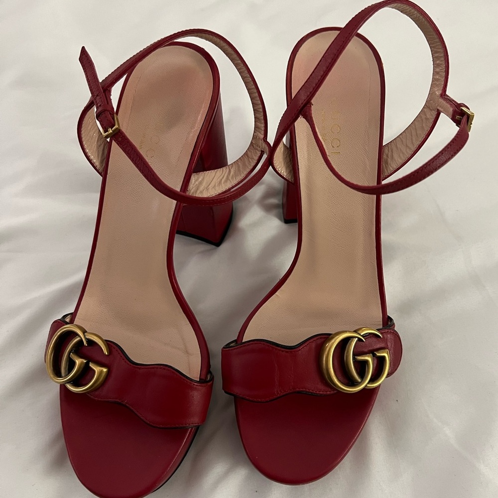 Gucci Marmont Platform Heels
